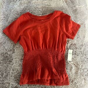 Anthropologie Maeve Red Top